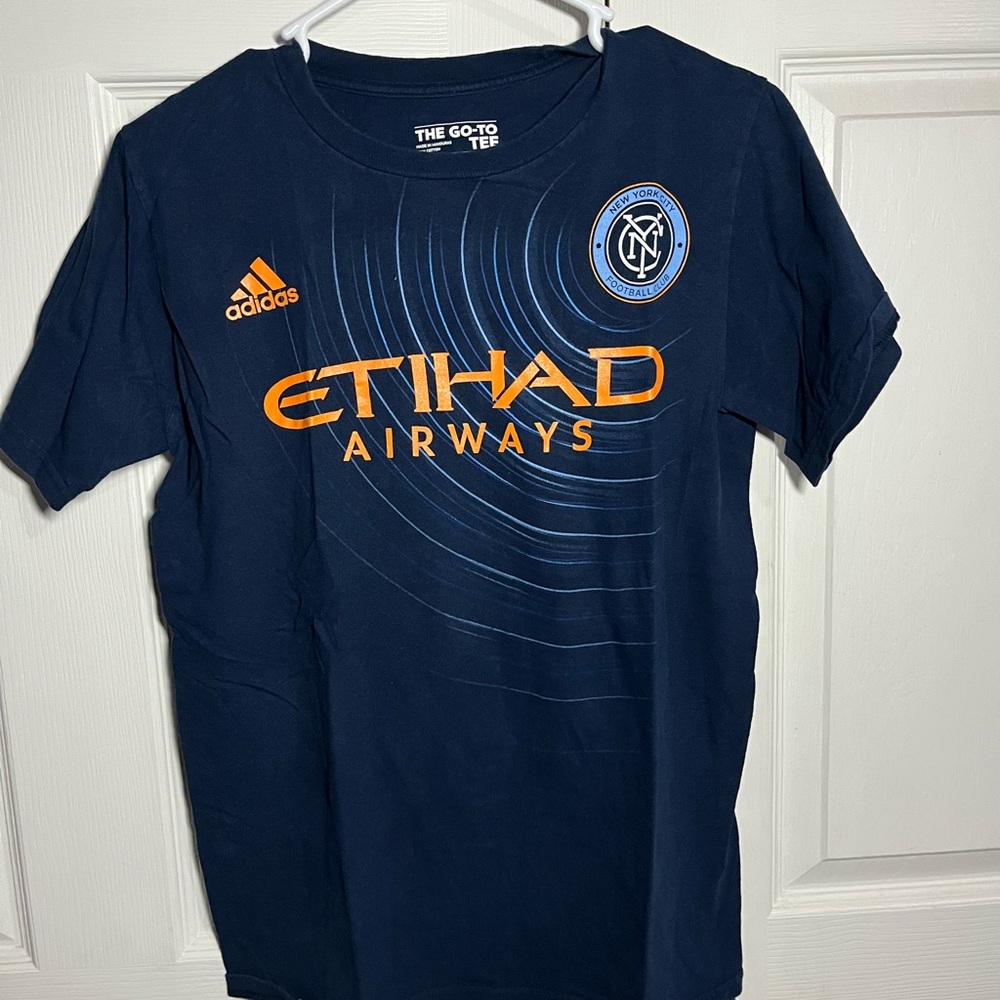 Adidas NYCFC David Villa Navy Blue Soccer T-Shirt